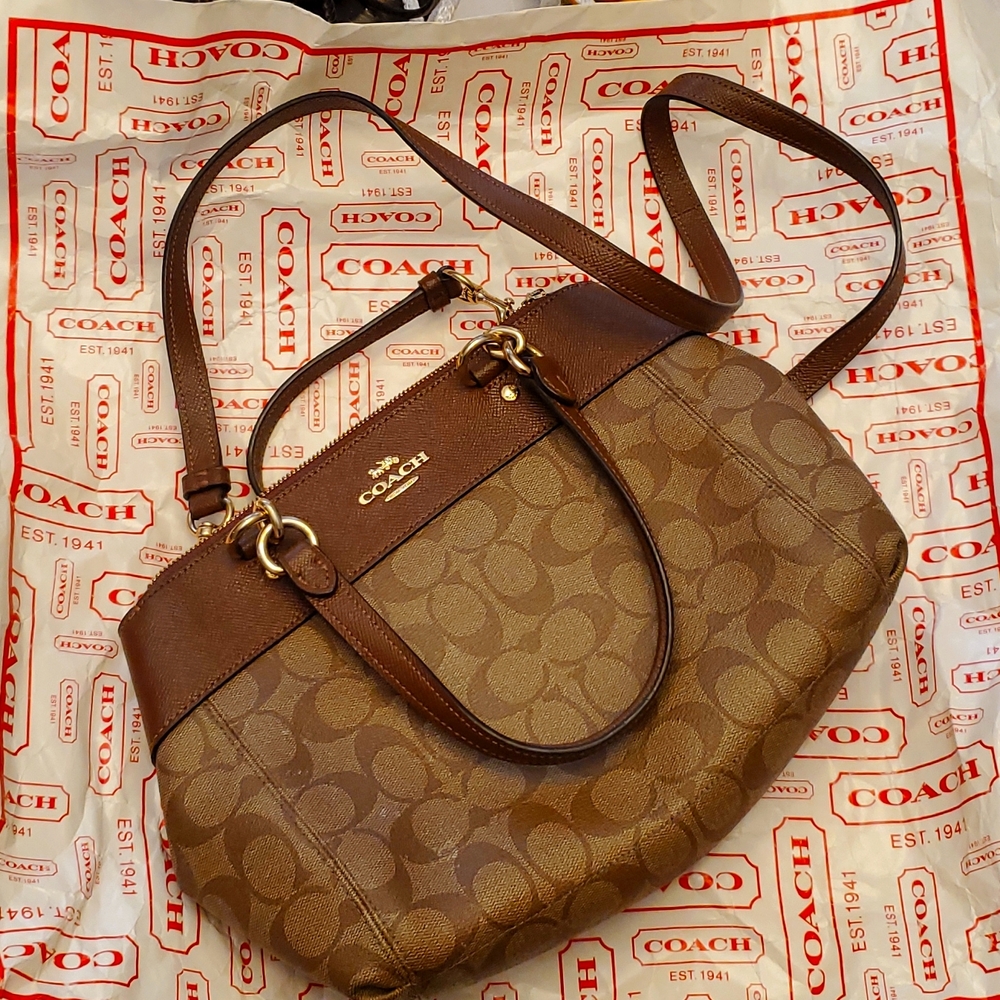 Coach brown handbag shoulder bag